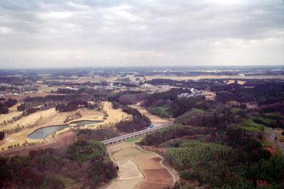 On approach to Narita Airport, near Tokyo