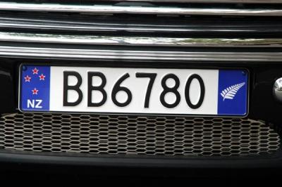New Zealand license plate