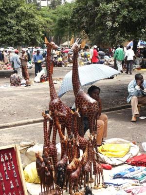 Giraffe carvings