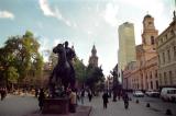 Equestrian statue of Pedro de Valdivia, founder of Santiago, Plaza de Armas, Santiago