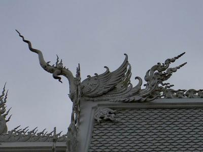 Beautifully designed 'Cho Fa' at Wat Rong Kung