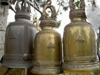 Sacred bells at Wat Prathat Doi Tung