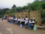 Hill tribes selling food at base of Phu Chi Fa
