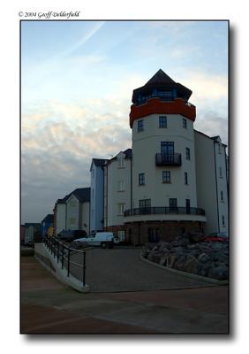 Fishermans village - Portishead - lighthouse style building 2 copy.jpg