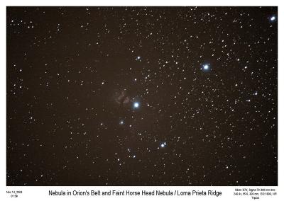 Nebula around Orions Belt