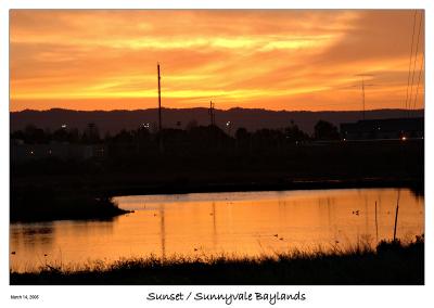 Sunset at the Sunnyvale Baylands
