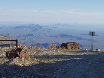 View southeast on trail down the mountain