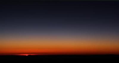Last Second of Sun, 30,000 feet up