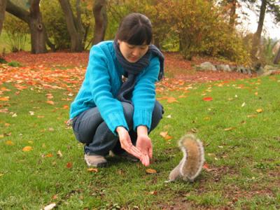 Maria and squirrel