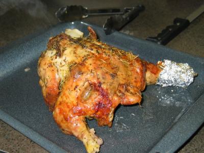 Butt chicken beer