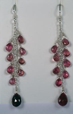 Pink Tourmalines and Sterling Silver