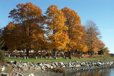 New Castle Cemetery from Causeway