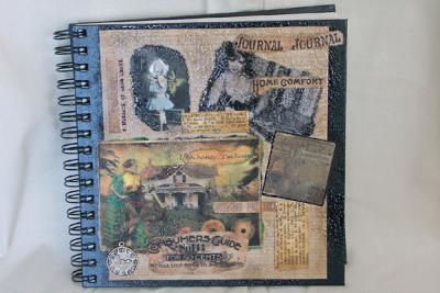 Art Journal- Front (collaged and embossed)