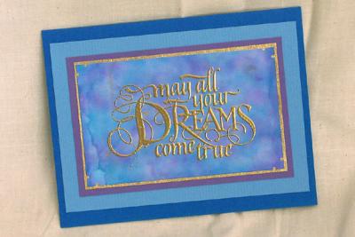 May All Your Dreams... Blue (alcohol ink)