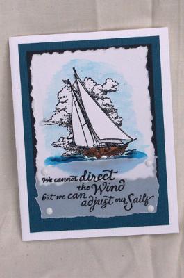 We Cannot Direct the Wind  -3D Sailboat - card
