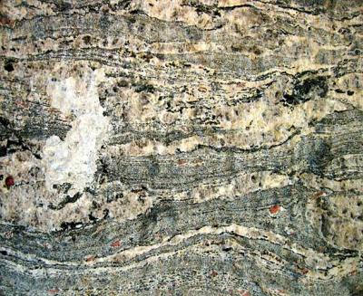 Sedimentary stone, with lichen