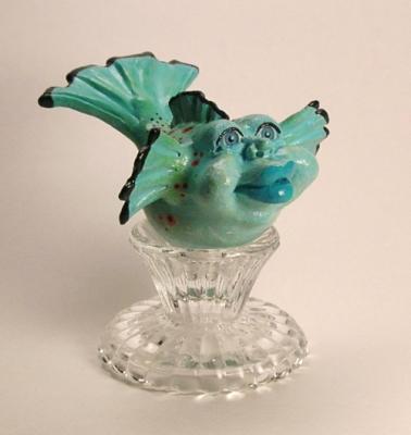 Blue fish rattle