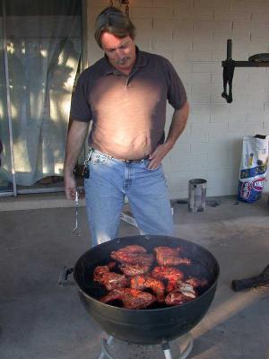 Chef Gerry tends to the BBQ
