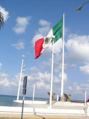 Mexican flag in Cozumel.JPG