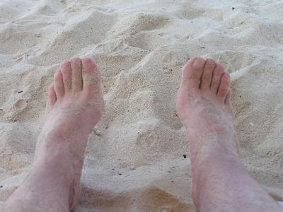 Toes in the Sand in Cozumel.JPG