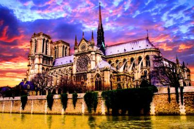 Notre Dame De Paris,- Eternal Beauty Floating in Golden River of Time