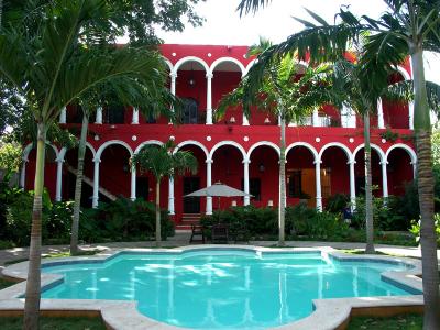 Backside of hacienda