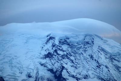 Bulk of Rainier with Lenticular Cloud