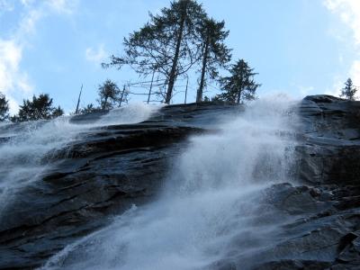 Looking up from Base of Falls