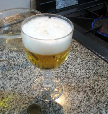 Una copa de cerveza