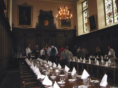 Lunch, dinner and tea in the Great Hall