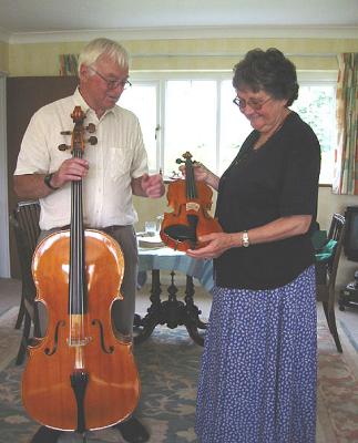 Two completed instruments by Bill