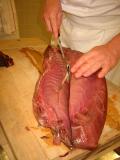 Large red tuna to cook and to eat raw