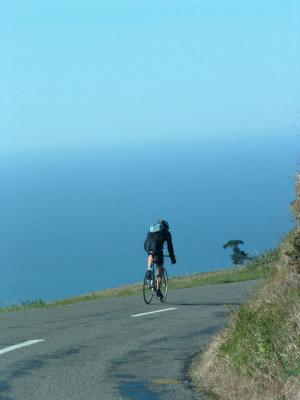 Cyclist on the road