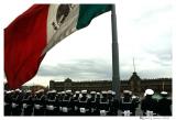 Mexico City: Zocalo lowering the flag