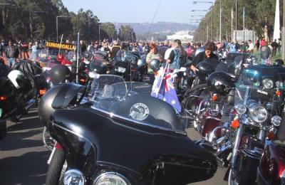 A small part of the pre parade line up.