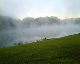 Early morning mist at Indigo Lake