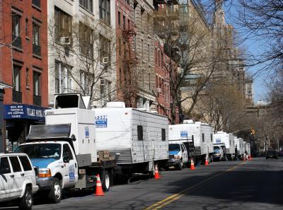 Filming a New TV Pilot Show on LaGuardia Place at NYU
