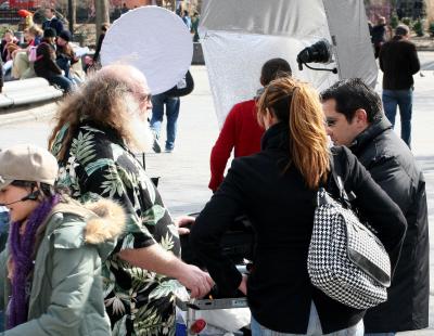 Film Crew at Washington Square Park