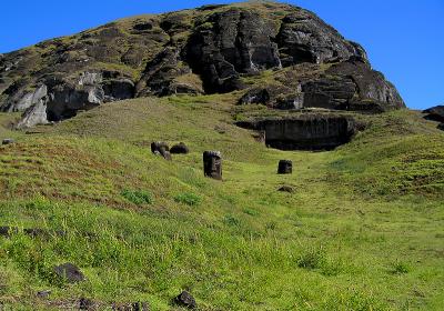 The quarry where moai were carved