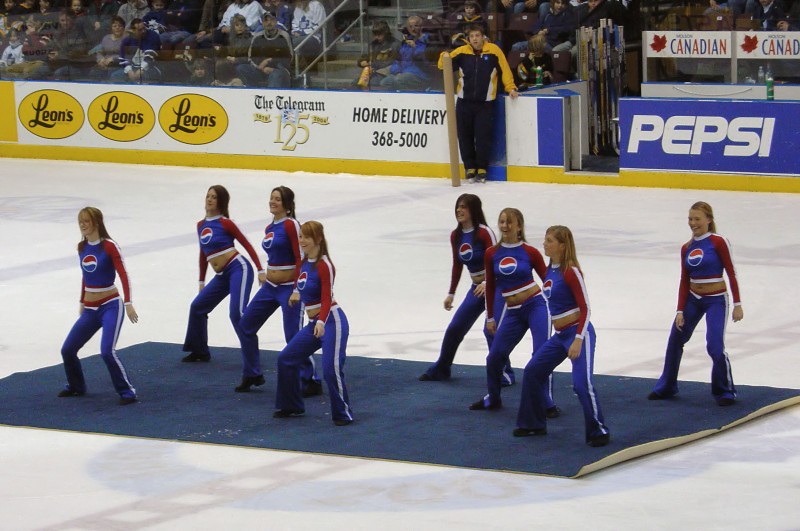 The Pepsi dancers at intermission