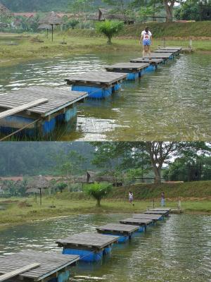 Murina trying out the fun obstacle course