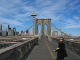 Walking across Brooklyn Bridge