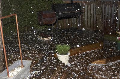 Hail on the deck