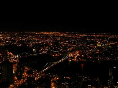 Night view from the top of world trade center 2001