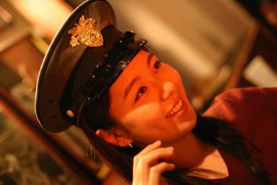 Vivian in Chris's hat II...