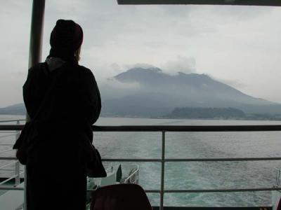 Sakurajima from the ferry