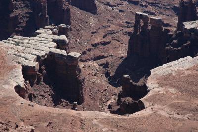 Vehicles along the road in Canyonlands