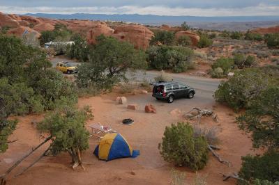 Our campsite at Arches