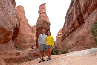 On the trail in Arches