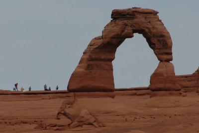 Distant view of Delicate arch (zoomed in)